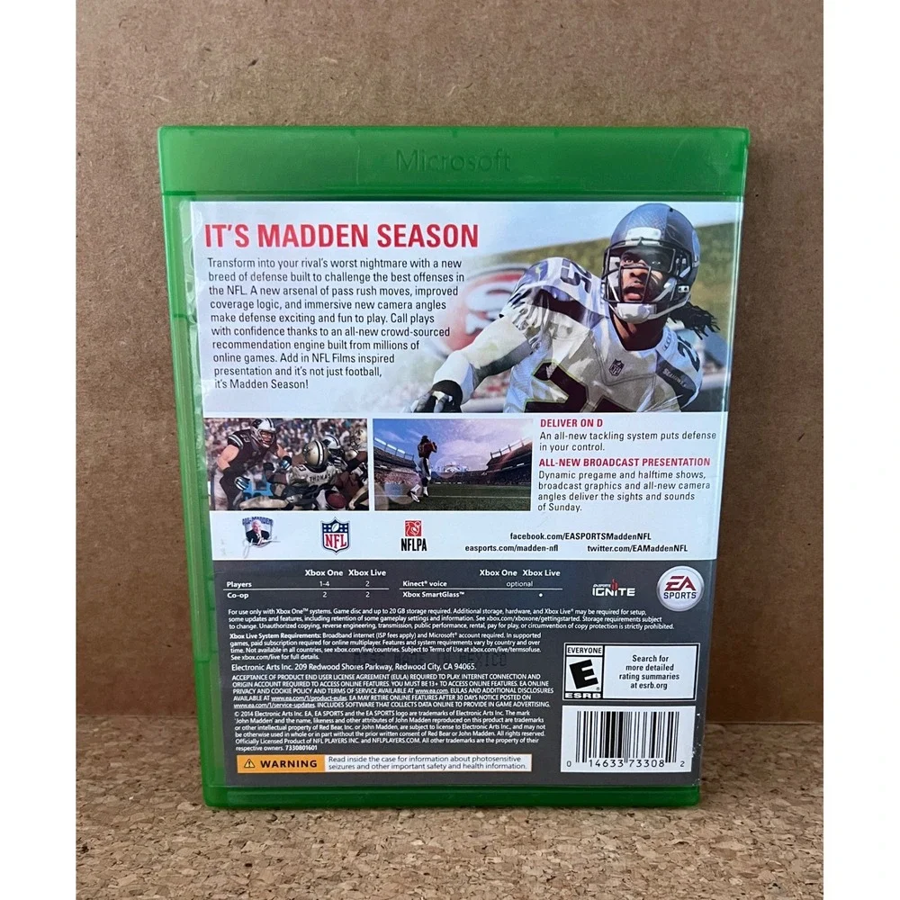 EA Sports Madden NFL 15‎ Xbox One Standard Edition Green Excellent